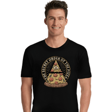 Load image into Gallery viewer, Daily_Deal_Shirts Premium Shirts, Unisex / Small / Black Secret Order Of The Pizza