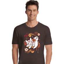 Load image into Gallery viewer, Last_Chance_Shirts Premium Shirts, Unisex / Small / Dark Chocolate Floral Wolf Spirit