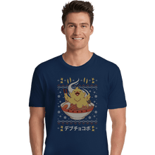 Load image into Gallery viewer, Shirts Premium Shirts, Unisex / Small / Navy Fat Chocobo Ramen Christmas Sweater