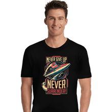 Load image into Gallery viewer, Secret_Shirts Premium Shirts, Unisex / Small / Black Never Surrender!