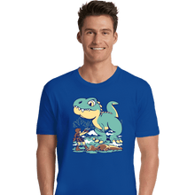 Load image into Gallery viewer, Secret_Shirts Premium Shirts, Unisex / Small / Royal Blue T-Rex Surprise