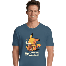 Load image into Gallery viewer, Secret_Shirts Premium Shirts, Unisex / Small / Indigo Blue No Coffee Pikachu