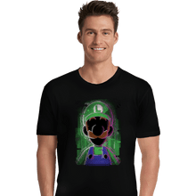 Load image into Gallery viewer, Secret_Shirts Premium Shirts, Unisex / Small / Black Luigi Glitch