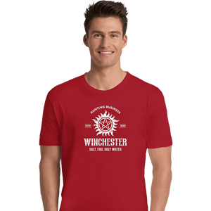 Shirts Premium Shirts, Unisex / Small / Red Winchester Hunting Business
