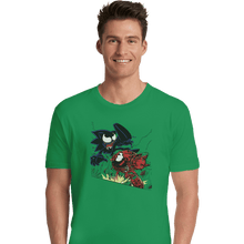 Load image into Gallery viewer, Shirts Premium Shirts, Unisex / Small / Irish Green Echidna Vs Hedgehog
