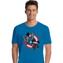 Load image into Gallery viewer, Daily_Deal_Shirts Premium Shirts, Unisex / Small / Sapphire Captain Tallhair And Football Soldier