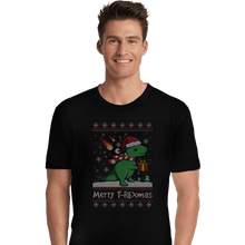 Load image into Gallery viewer, Shirts Premium Shirts, Unisex / Small / Black Merry T-Rexmas