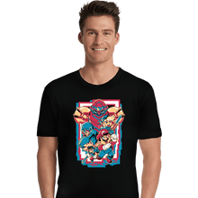 Load image into Gallery viewer, Daily_Deal_Shirts Premium Shirts, Unisex / Small / Black Retro Heroes