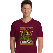 Load image into Gallery viewer, Shirts Premium Shirts, Unisex / Small / Maroon Merry Saiyan Christmas