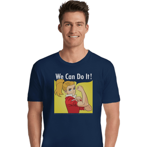 Shirts Premium Shirts, Unisex / Small / Navy Adora Says We Can Do It!