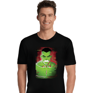 Shirts Premium Shirts, Unisex / Small / Black Glitch Hulk