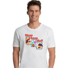 Load image into Gallery viewer, Shirts Premium Shirts, Unisex / Small / White Stop Swop 'N' Roll