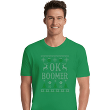 Load image into Gallery viewer, Shirts Premium Shirts, Unisex / Small / Irish Green OK Zoomer Ugly Christmas Sweater