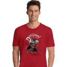 Load image into Gallery viewer, Shirts Premium Shirts, Unisex / Small / Red Mando Vs The Galaxy