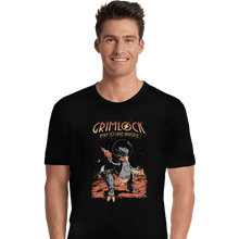 Load image into Gallery viewer, Shirts Premium Shirts, Unisex / Small / Black Space Pulp Robot Dinosaur Hero