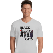 Load image into Gallery viewer, Shirts Premium Shirts, Unisex / Small / White Black Cats Flag
