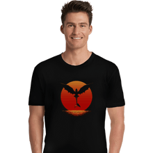 Load image into Gallery viewer, Shirts Premium Shirts, Unisex / Small / Black Dragon on Sunset