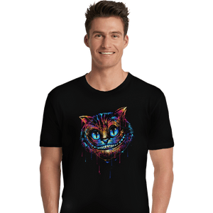Shirts Premium Shirts, Unisex / Small / Black Colorful Cat