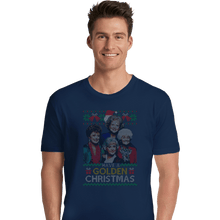 Load image into Gallery viewer, Shirts Premium Shirts, Unisex / Small / Navy Golden Christmas