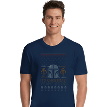 Load image into Gallery viewer, Shirts Premium Shirts, Unisex / Small / Navy Mandalorian Christmas