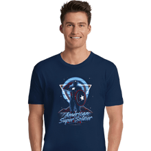 Load image into Gallery viewer, Shirts Premium Shirts, Unisex / Small / Navy Retro American Super Soldier