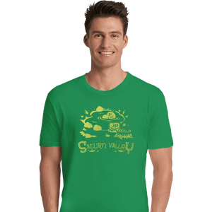 Shirts Premium Shirts, Unisex / Small / Irish Green Relax In Saturn Valley