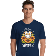 Load image into Gallery viewer, Daily_Deal_Shirts Premium Shirts, Unisex / Small / Navy Summer Kitten Sniffles
