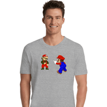 Load image into Gallery viewer, Shirts Premium Shirts, Unisex / Small / Sports Grey Mario Spider-Meme