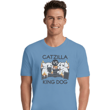 Load image into Gallery viewer, Shirts Premium Shirts, Unisex / Small / Powder Blue Catzilla VS King Dog