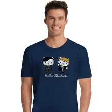 Load image into Gallery viewer, Shirts Premium Shirts, Unisex / Small / Navy Hello Sherlock
