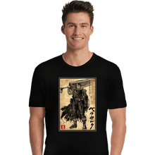 Load image into Gallery viewer, Daily_Deal_Shirts Premium Shirts, Unisex / Small / Black Black Swordsman Woodblock