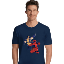 Load image into Gallery viewer, Secret_Shirts Premium Shirts, Unisex / Small / Navy Wolverine & Deadpool