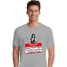 Load image into Gallery viewer, Daily_Deal_Shirts Premium Shirts, Unisex / Small / Sports Grey Inigo Hello