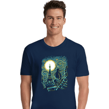 Load image into Gallery viewer, Shirts Premium Shirts, Unisex / Small / Navy Starry Paris Cats