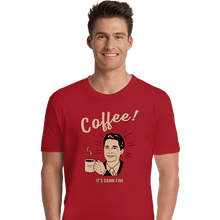 Load image into Gallery viewer, Shirts Premium Shirts, Unisex / Small / Red It's damn Fine Coffee