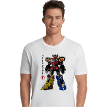 Load image into Gallery viewer, Daily_Deal_Shirts Premium Shirts, Unisex / Small / White Mighty Morphin Megazord Sumi-e