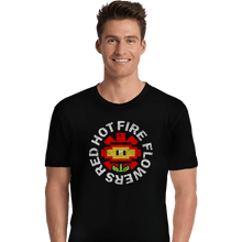 Load image into Gallery viewer, Shirts Premium Shirts, Unisex / Small / Black Red Hot Fire Flowers