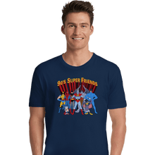 Load image into Gallery viewer, Shirts Premium Shirts, Unisex / Small / Navy 90s Super Friends