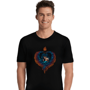 Shirts Premium Shirts, Unisex / Small / Black Heart On Fire