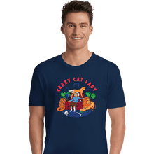 Load image into Gallery viewer, Secret_Shirts Premium Shirts, Unisex / Small / Navy Crazy Cat Lady