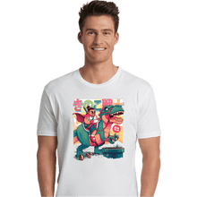 Load image into Gallery viewer, Daily_Deal_Shirts Premium Shirts, Unisex / Small / White Mushroom Warrior & Dinosaur