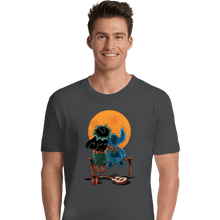 Load image into Gallery viewer, Daily_Deal_Shirts Premium Shirts, Unisex / Small / Charcoal Alien And Girl Gazing At The Moon