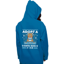 Load image into Gallery viewer, Shirts Pullover Hoodies, Unisex / Small / Sapphire Adopt A Data Dog