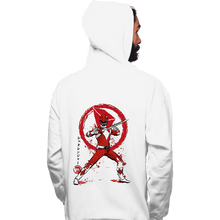 Load image into Gallery viewer, Daily_Deal_Shirts Pullover Hoodies, Unisex / Small / White Red Ranger Sumi-e