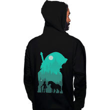 Load image into Gallery viewer, Shirts Zippered Hoodies, Unisex / Small / Black Hylian Silhouette