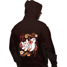 Load image into Gallery viewer, Last_Chance_Shirts Pullover Hoodies, Unisex / Small / Dark Chocolate Floral Wolf Spirit