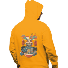 Load image into Gallery viewer, Shirts Pullover Hoodies, Unisex / Small / Gold Super Ramen Bot