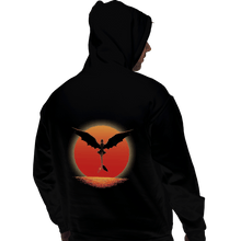 Load image into Gallery viewer, Shirts Zippered Hoodies, Unisex / Small / Black Dragon on Sunset