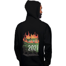 Load image into Gallery viewer, Shirts Pullover Hoodies, Unisex / Small / Black 2021 Double Dumpster Fire
