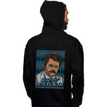 Load image into Gallery viewer, Shirts Pullover Hoodies, Unisex / Small / Black Happy Ronnukah